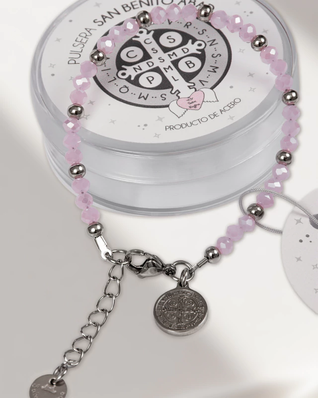 Pulsera San Benito Abad - Rosa