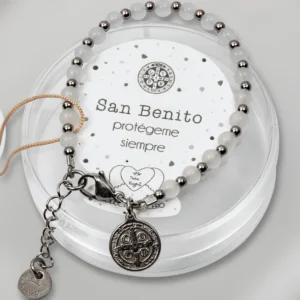 Pulsera Acero Gregoria - Blanco (Piedra Blanquecina)