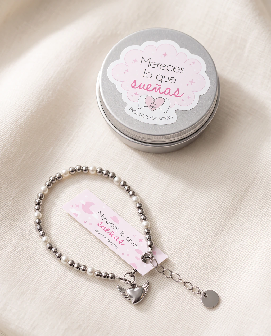 Pulsera Acero Cielo