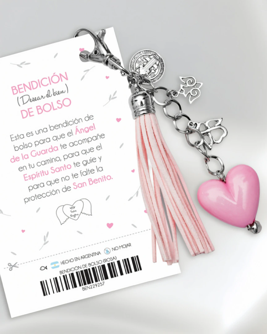 Bendición de Bolso - Rosa - Llavero Charm San Benito