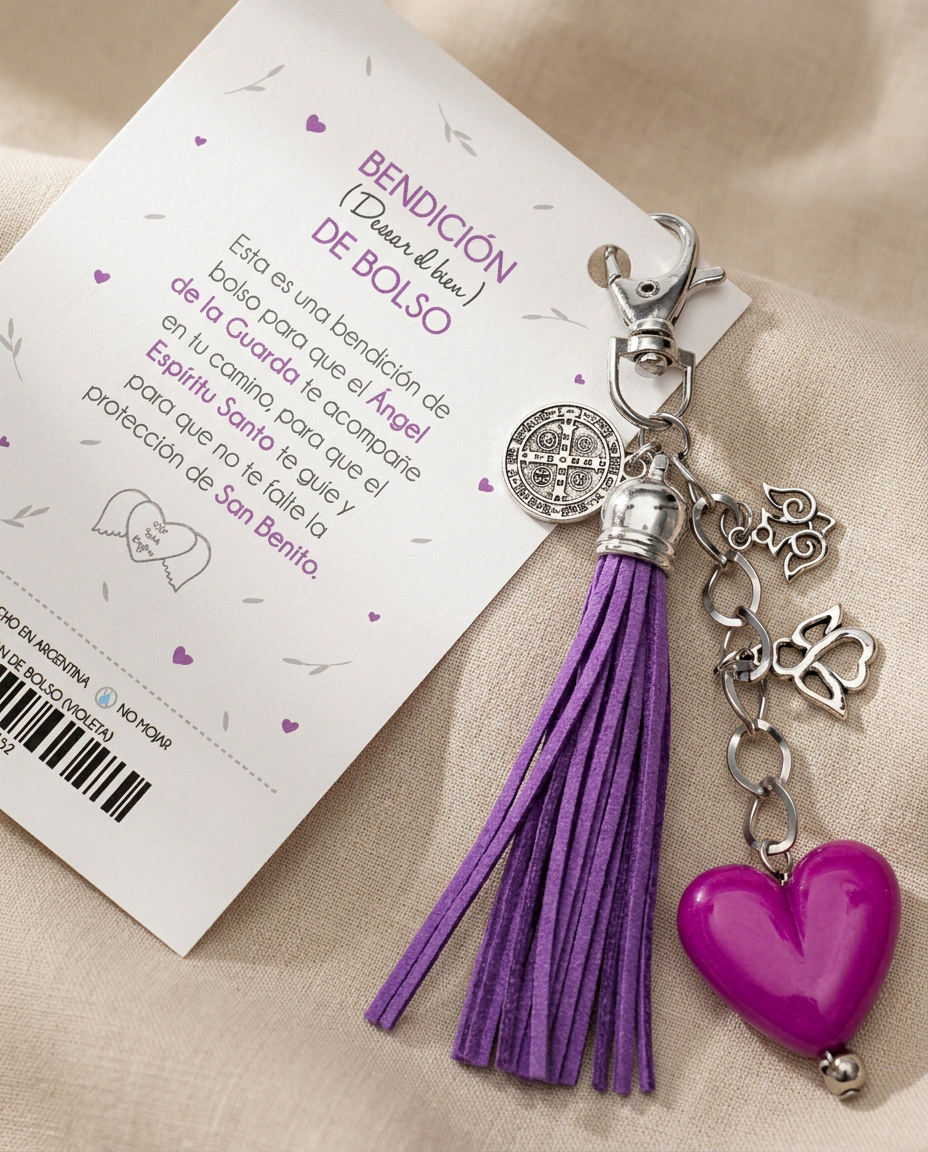 Bendición de Bolso – Violeta – Llavero Charm San Benito