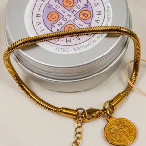 Pulsera Acero Dorado San Benito (Ailén)